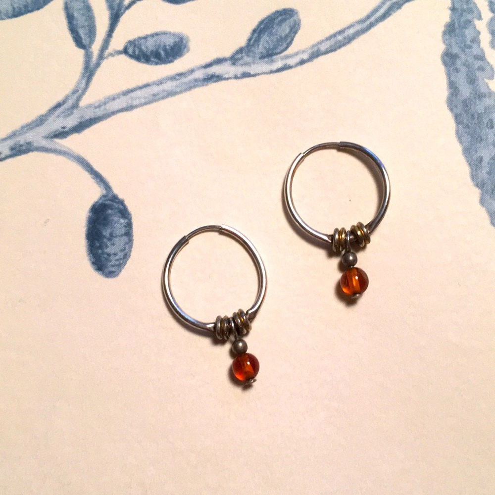 Vintage Sterling Hoops